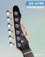 Leo Jaymz 39 Full Size ST Style Electric Guitar Starter Kit with SSH Pickup, 5W Portable Amp, Tuner, Gig Bag, Strap & Accessories (Violet Ocean)